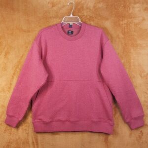 LUNYA Mens Sweatshirt Medium Maroon Pullover Crew RESTORE DOUBLE FACED LAHGO